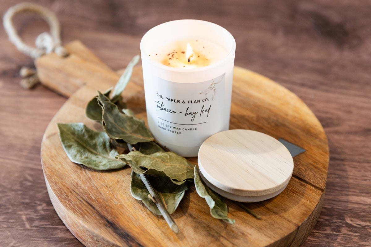 Tobacco & Bay Leaf Candle The Paper & Plan Co