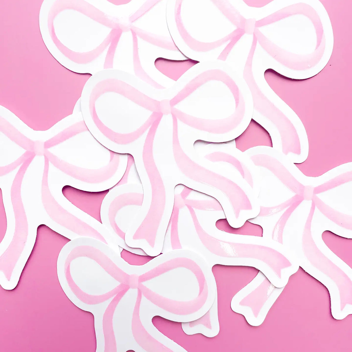Watercolor Pink Bow Sticker – The Paper & Plan Co