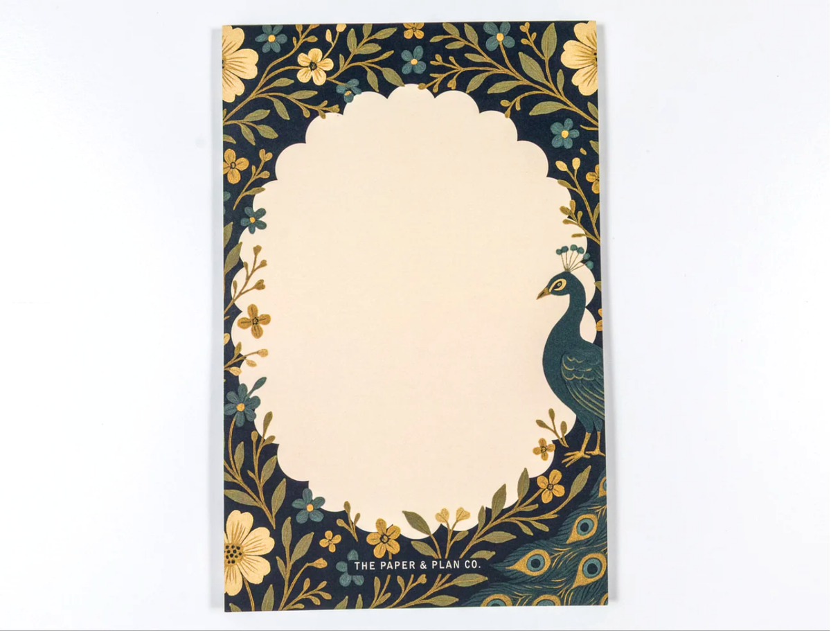 Peacock Notepad – The Paper & Plan Co